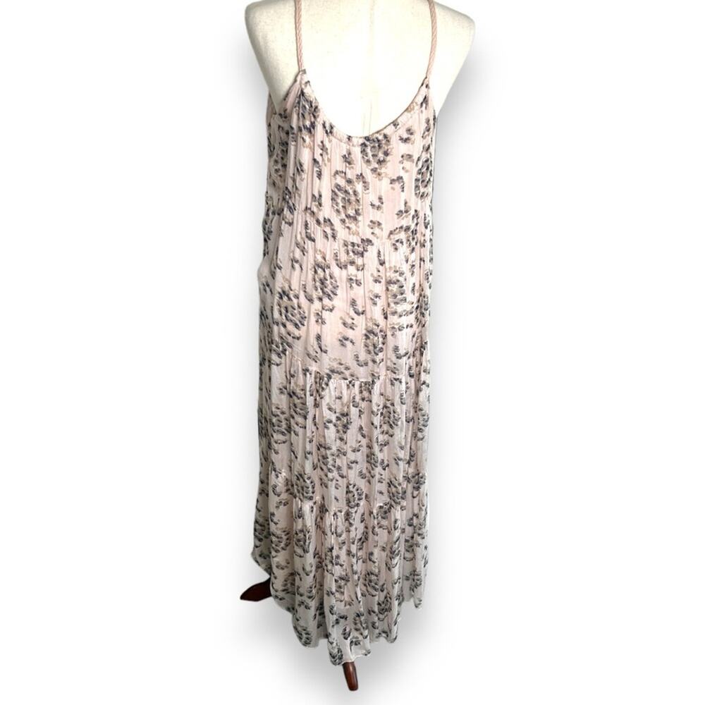 Sleeveless Floral Tiered Midi Dress - Pink - Picture 8 of 12